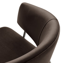 Nella Chocolate/Brown Upholstered Performance Velvet Dining Chair (Set of 2) - Ornate Home