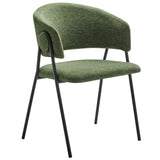 Nella Eucalyptus/Black Upholstered Heathered Chenille Dining Chairs (Set of 2) - Ornate Home