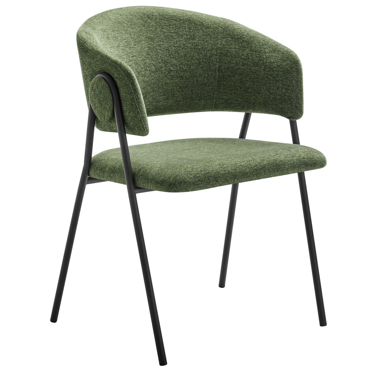 Nella Eucalyptus/Black Upholstered Heathered Chenille Dining Chairs (Set of 2) - Ornate Home