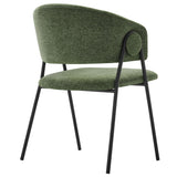 Nella Eucalyptus/Black Upholstered Heathered Chenille Dining Chairs (Set of 2) - Ornate Home