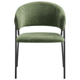 Nella Eucalyptus/Black Upholstered Heathered Chenille Dining Chairs (Set of 2) - Ornate Home