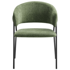 Nella Eucalyptus/Black Upholstered Heathered Chenille Dining Chairs (Set of 2) - Ornate Home
