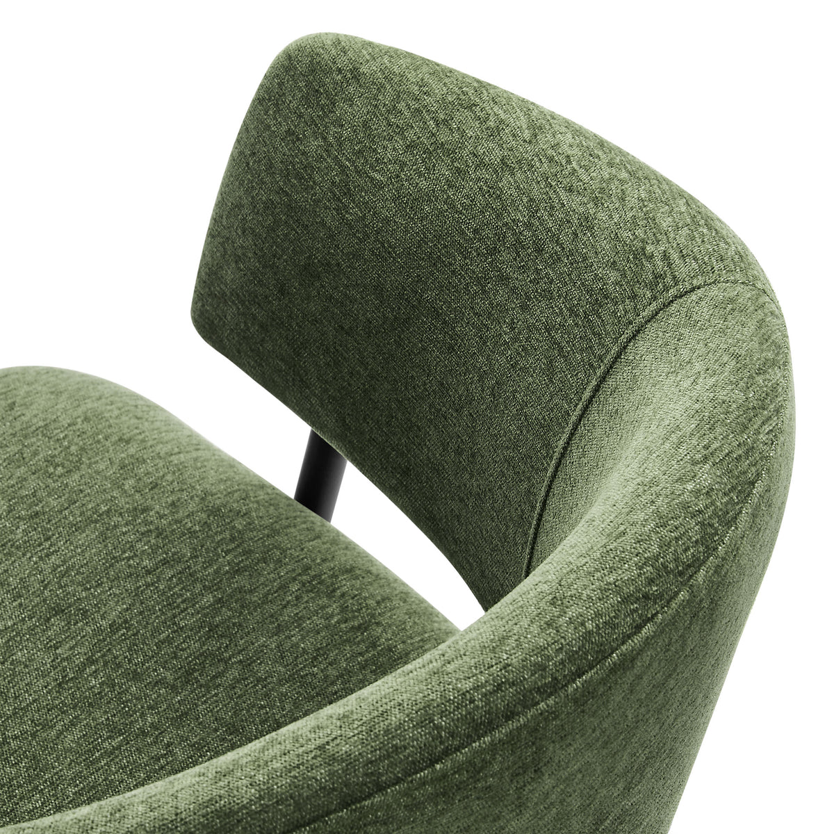 Nella Eucalyptus/Black Upholstered Heathered Chenille Dining Chairs (Set of 2) - Ornate Home