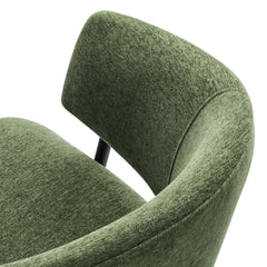 Nella Eucalyptus/Black Upholstered Heathered Chenille Dining Chairs (Set of 2) - Ornate Home