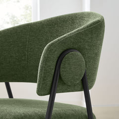 Nella Eucalyptus/Black Upholstered Heathered Chenille Dining Chairs (Set of 2) - Ornate Home