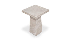 Nella Grey Marble Side Table - Ornate Home