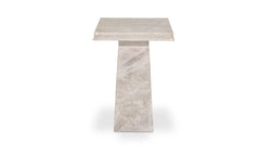 Nella Grey Marble Side Table - Ornate Home