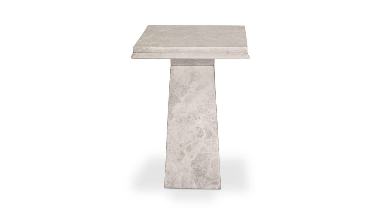 Nella Grey Marble Side Table - Ornate Home