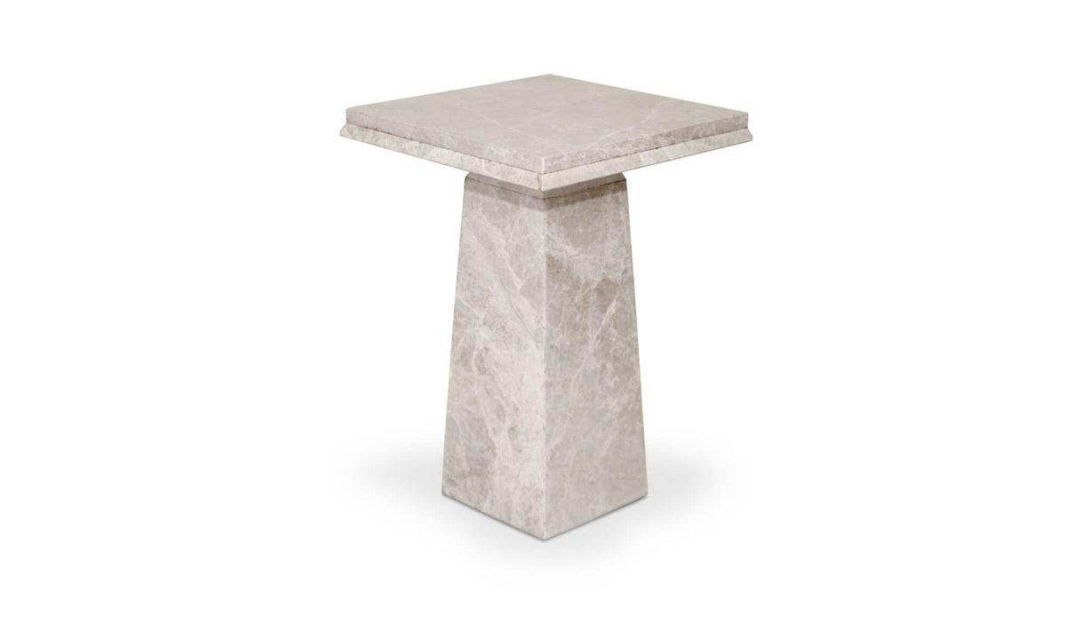 Nella Grey Marble Side Table - Ornate Home