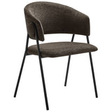 Nella Java/Black Upholstered Heathered Chenille Dining Chairs (Set of 2) - Ornate Home
