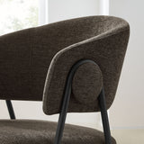Nella Java/Black Upholstered Heathered Chenille Dining Chairs (Set of 2) - Ornate Home