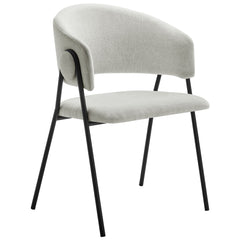Nella Newsprint/Black Upholstered Heathered Chenille Dining Chairs (Set of 2) - Ornate Home