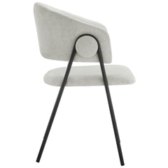 Nella Newsprint/Black Upholstered Heathered Chenille Dining Chairs (Set of 2) - Ornate Home