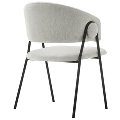 Nella Newsprint/Black Upholstered Heathered Chenille Dining Chairs (Set of 2) - Ornate Home