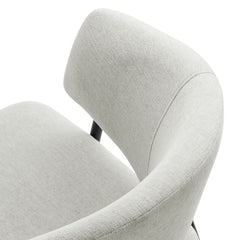 Nella Newsprint/Black Upholstered Heathered Chenille Dining Chairs (Set of 2) - Ornate Home