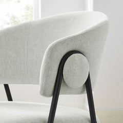 Nella Newsprint/Black Upholstered Heathered Chenille Dining Chairs (Set of 2) - Ornate Home