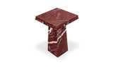 Nella Rosso Levante Marble Side Table - Ornate Home