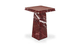 Nella Rosso Levante Marble Side Table - Ornate Home