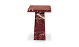 Nella Rosso Levante Marble Side Table - Ornate Home