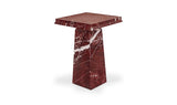 Nella Rosso Levante Marble Side Table - Ornate Home