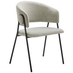 Nella Taupe/Black Upholstered Heathered Chenille Dining Chairs (Set of 2) - Ornate Home