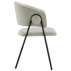 Nella Taupe/Black Upholstered Heathered Chenille Dining Chairs (Set of 2) - Ornate Home
