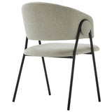Nella Taupe/Black Upholstered Heathered Chenille Dining Chairs (Set of 2) - Ornate Home