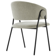 Nella Taupe/Black Upholstered Heathered Chenille Dining Chairs (Set of 2) - Ornate Home
