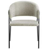 Nella Taupe/Black Upholstered Heathered Chenille Dining Chairs (Set of 2) - Ornate Home
