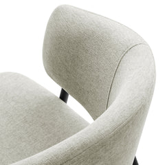 Nella Taupe/Black Upholstered Heathered Chenille Dining Chairs (Set of 2) - Ornate Home