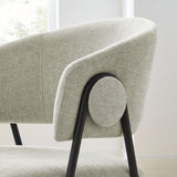 Nella Taupe/Black Upholstered Heathered Chenille Dining Chairs (Set of 2) - Ornate Home