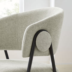 Nella Taupe/Black Upholstered Heathered Chenille Dining Chairs (Set of 2) - Ornate Home