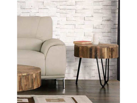 Nelly Natural Reclaimed Wood End Table - Ornate Home