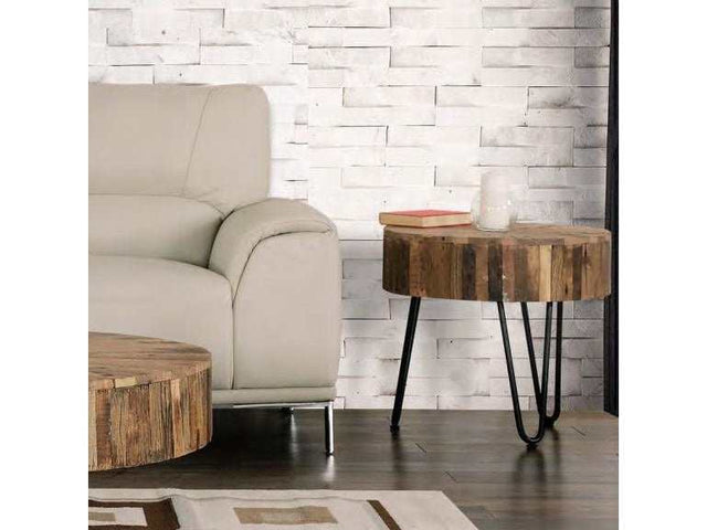 Nelly Natural Reclaimed Wood End Table - Ornate Home