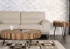 Nelly Natural Reclaimed Wood End Table - Ornate Home