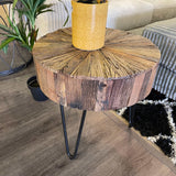 Nelly Natural Reclaimed Wood End Table - Ornate Home
