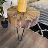 Nelly Natural Reclaimed Wood End Table - Ornate Home