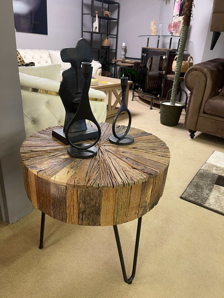 Nelly Natural Reclaimed Wood End Table - Ornate Home