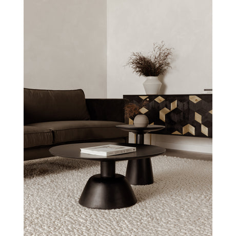 Nels Black Coffee Table - Ornate Home