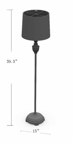 Nelspruit Gray Resin Floor Lamp - Clearance - Ornate Home