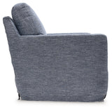 Nenana Next-Gen Nuvella Denim Swivel Glider Accent Chair (Online Special Price) - Ornate Home
