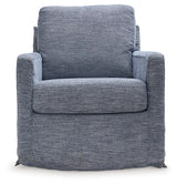 Nenana Next-Gen Nuvella Denim Swivel Glider Accent Chair (Online Special Price) - Ornate Home