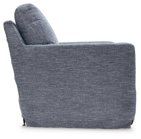 Nenana Next-Gen Nuvella Denim Swivel Glider Accent Chair - Ornate Home