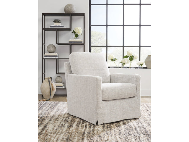 Nenana Next-Gen Nuvella Stone Swivel Glider Accent Chair - Ornate Home