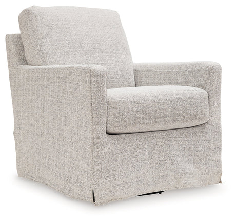 Nenana Next-Gen Nuvella Stone Swivel Glider Accent Chair - Ornate Home