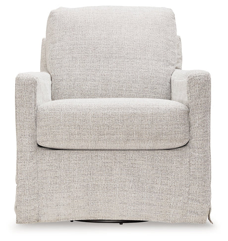 Nenana Next-Gen Nuvella Stone Swivel Glider Accent Chair - Ornate Home