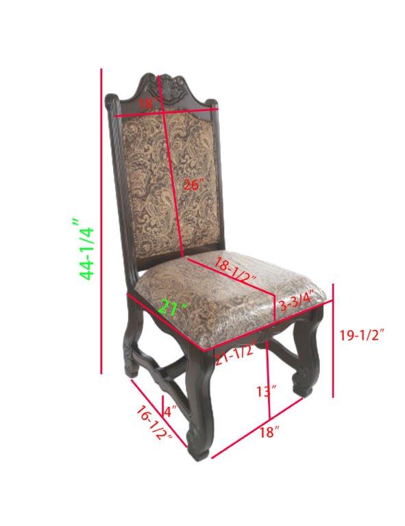 Neo Renaissance Brown Armchair (Set of 2) - Ornate Home