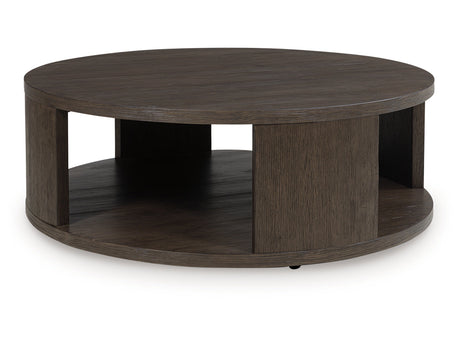 Neo Rich Brown Round Cocktail Table - Ornate Home