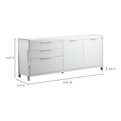 Neo White Sideboard - Ornate Home