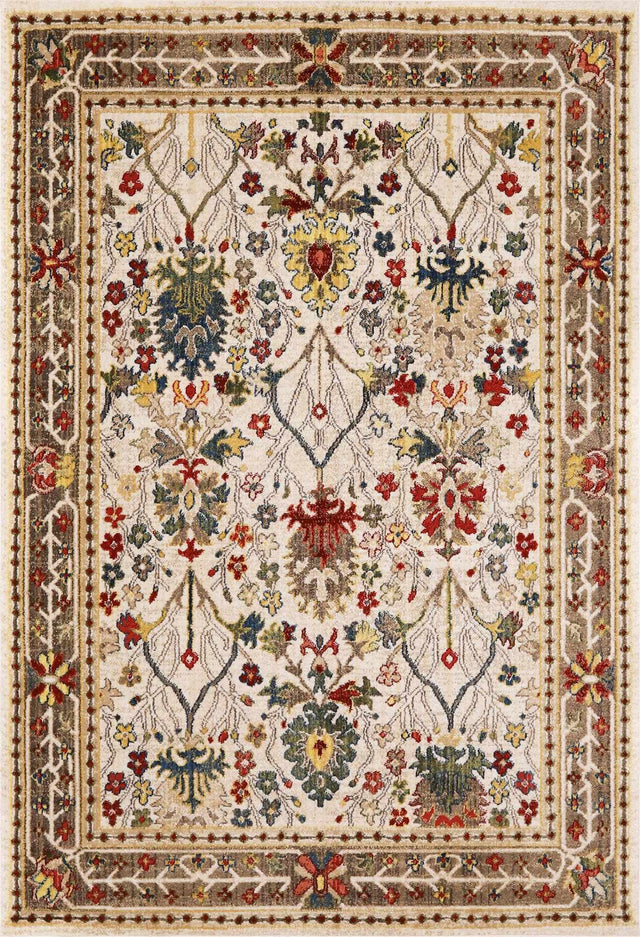 Neola White/Brown Oushak Rug - Ornate Home